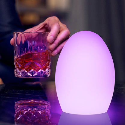 Silicone Egg Night Light RGB Wireless Intelligent Dimmable LED Lamp Desktop Remote Control Bar Cafe