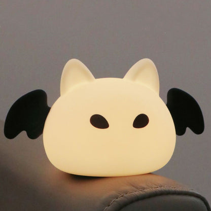 Squishy Silikon Kawaii Fledermaus LED-Nachtlicht - Perfektes Geschenk für Kinder und Mädchen