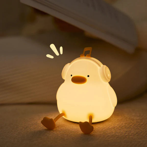 Huggwaii Flower Duck LED Squishy Night Light USB Powered Duck Lamp