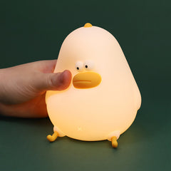 Veilleuse LED en silicone souple en forme de poussin potelé – Cadeau idéal pour les enfants et les filles