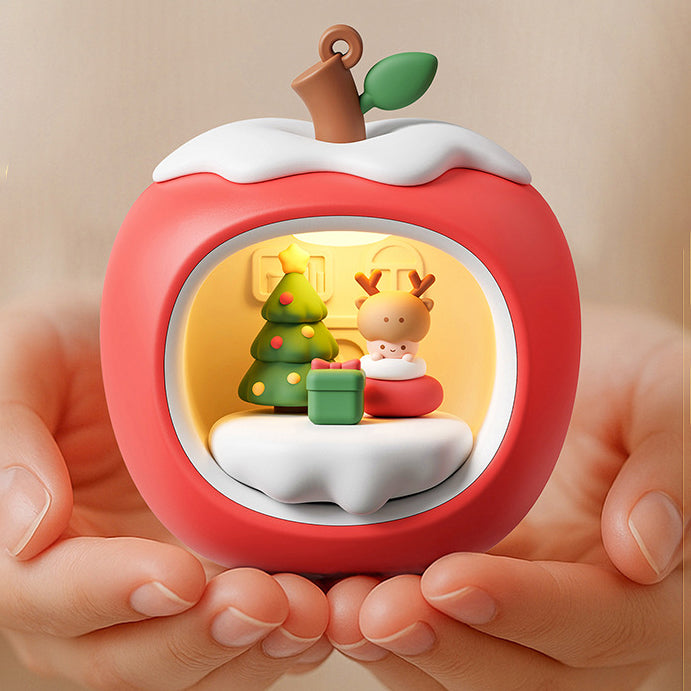 Apple House Christmas Edition Night Light Holiday Glow Gift-Ready Seasonal