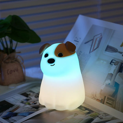 Squishy Silicone Cute Puppy LED Night Light - Perfect Gift for Kids and Girls