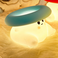 Mushroom Night Light Squishy Silicone Lamp Pressable Cap Soft Multi-Color Glow Perfect Gift
