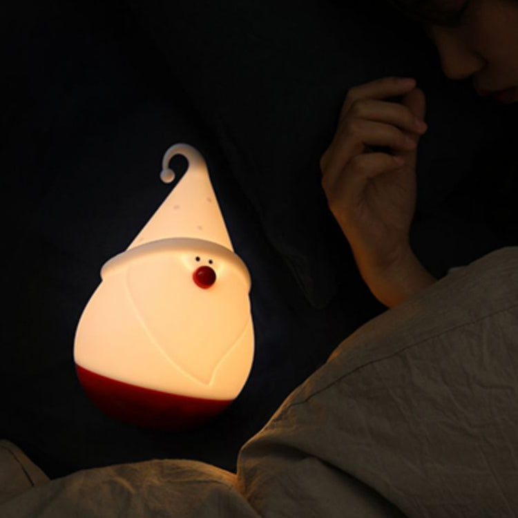 Squishy-LED-Nachtlicht in Form eines Weihnachtsmanns aus Silikon – perfektes Geschenk für Kinder und Mädchen