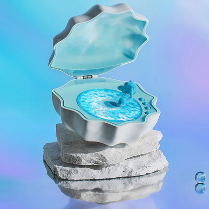 Shell Lamp Waves Retro Bluetooth Plattenspieler LED Nachtlicht - Perfektes Geschenk für Kinder und Mädchen