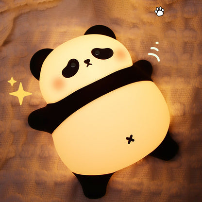 Niedliches Panda-Nachtlicht, LED-Squishy-Tap-Lampe, tolles Geschenk für Baby und Mädchen