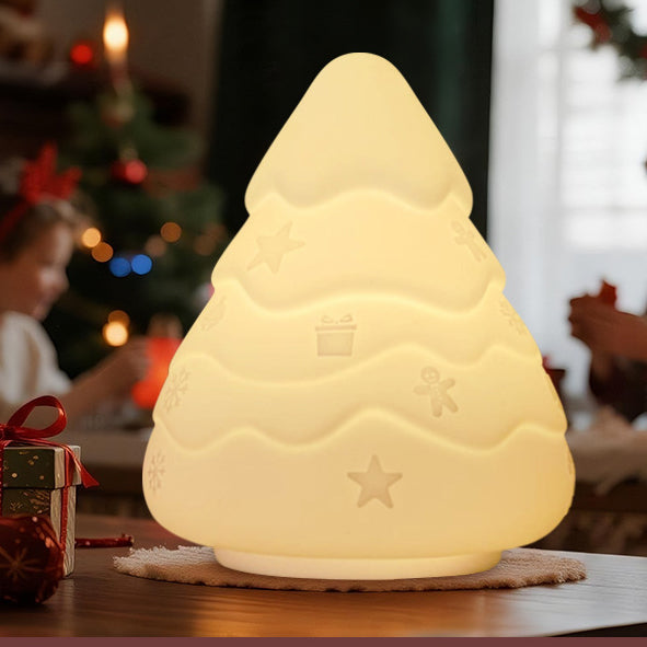 Snow Tree Christmas Edition Silicone Squishy Night Light Holiday Glow Gift-Ready Seasonal