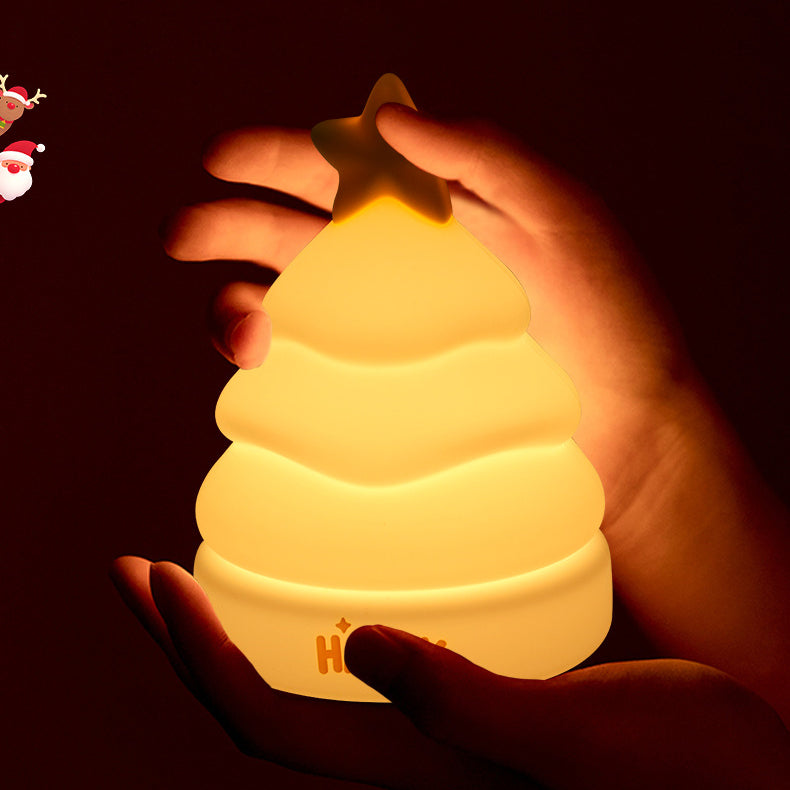 Star Tree Christmas Edition Silicone Squishy Night Light Holiday Glow Gift-Ready Seasonal