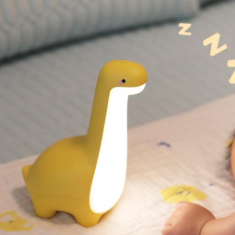 Squishy Silikon-Dinosaurier mit langem Hals, LED-Nachtlicht – perfektes Geschenk für Kinder und Mädchen