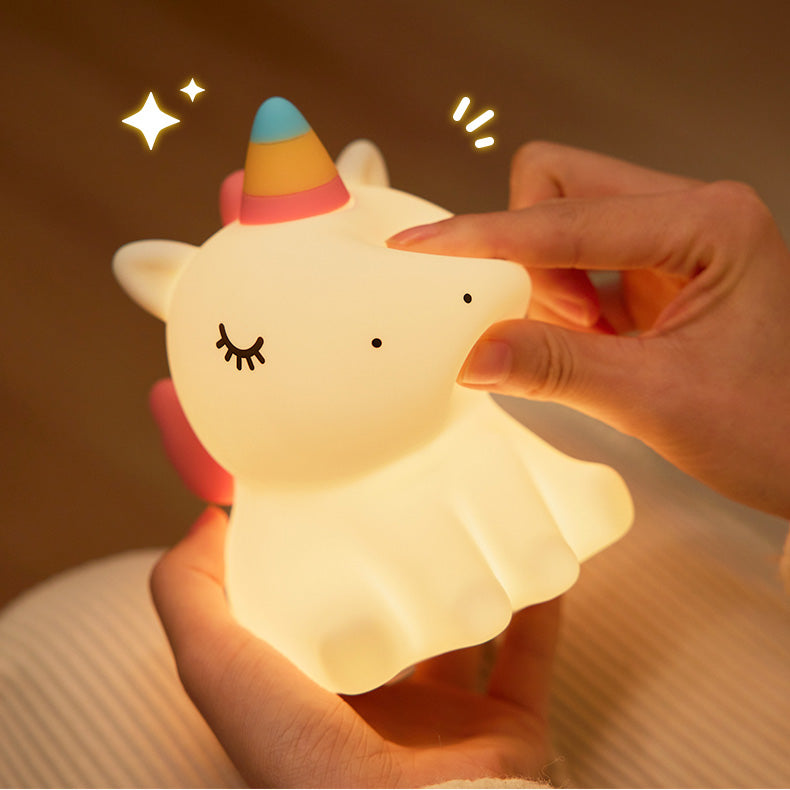Veilleuse licorne LED Squishy Tap Lamp Meilleur cadeau pour bébé et fille
