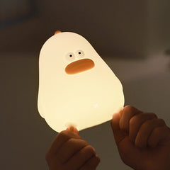 Veilleuse LED en silicone souple en forme de poussin potelé – Cadeau idéal pour les enfants et les filles