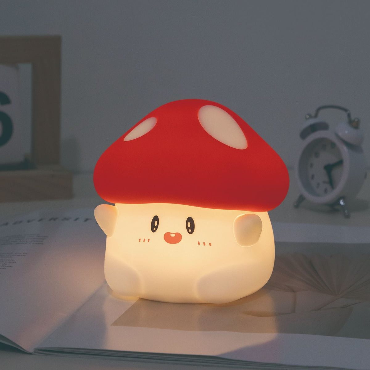 MeWaii® Mushroom LED Squishy Tap Tap Night Light Lamp