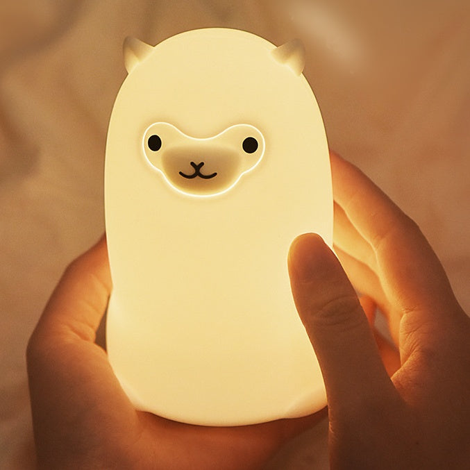 Squishy Silikon Alpaka LED-Nachtlicht - Perfektes Geschenk für Kinder und Mädchen