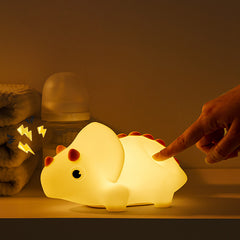Veilleuse LED en silicone souple en forme de Tricératops – Cadeau idéal pour les enfants et les filles