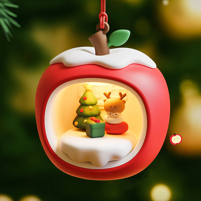 Apple House Christmas Edition Night Light Holiday Glow Gift-Ready Seasonal