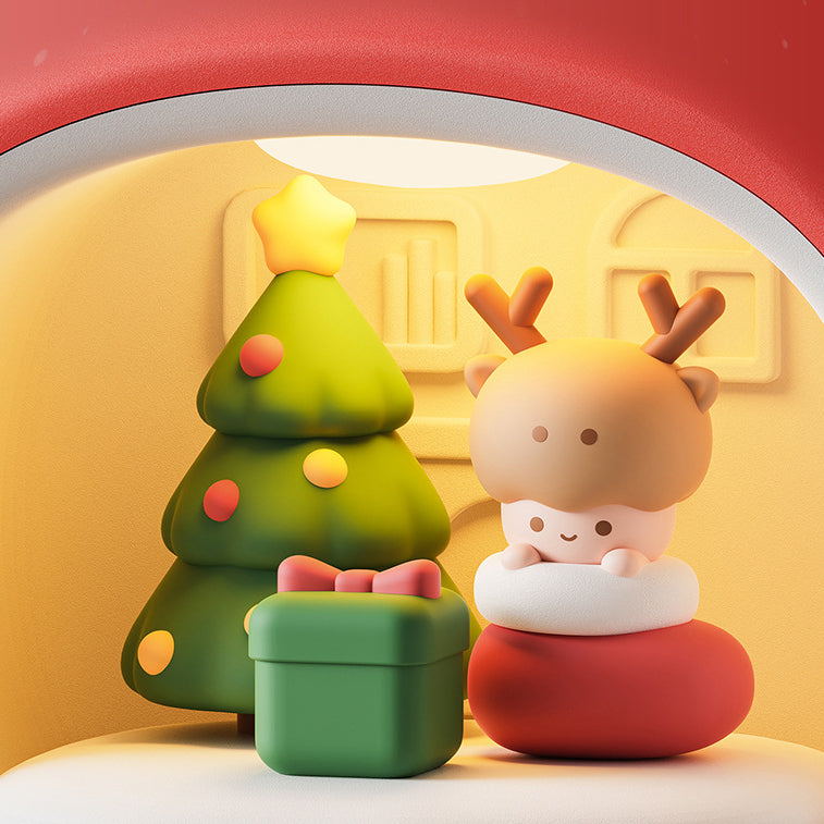 Apple House Christmas Edition Night Light Holiday Glow Gift-Ready Seasonal