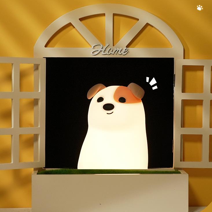 Squishy Silicone Cute Puppy LED Night Light - Perfect Gift for Kids and Girls