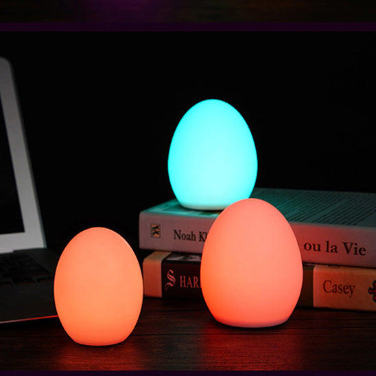 Silicone Egg Night Light RGB Wireless Intelligent Dimmable LED Lamp Desktop Remote Control Bar Cafe