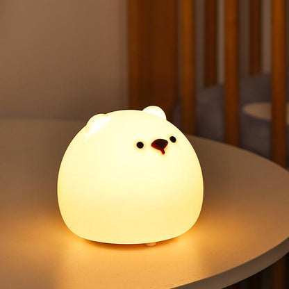 Squishy Silikon Chubby Bear LED-Nachtlicht - Perfektes Geschenk für Kinder und Mädchen 