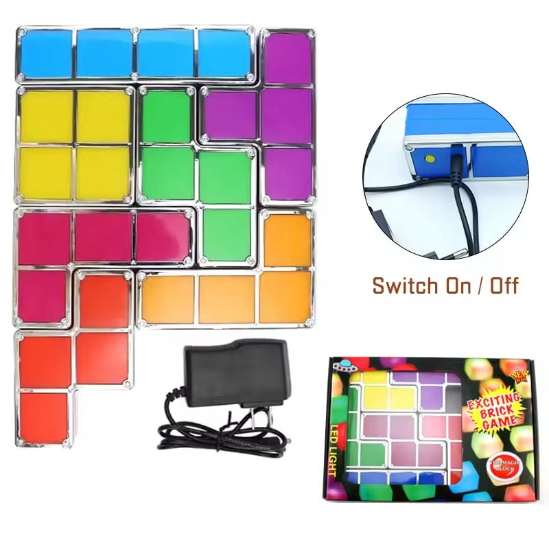 DIY Tetris Stackable Night Light LED Puzzle Gift 7 Colors 3D Tangram Light