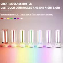 USB LED Glass Bottle Colorful Ambient Night Light