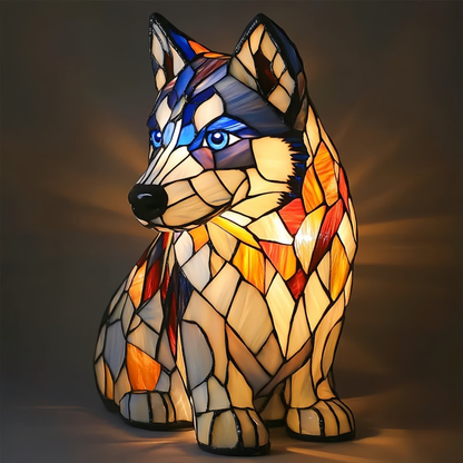 Dog Puppy Resin Colorful Lamp Series Art Night Light Gift
