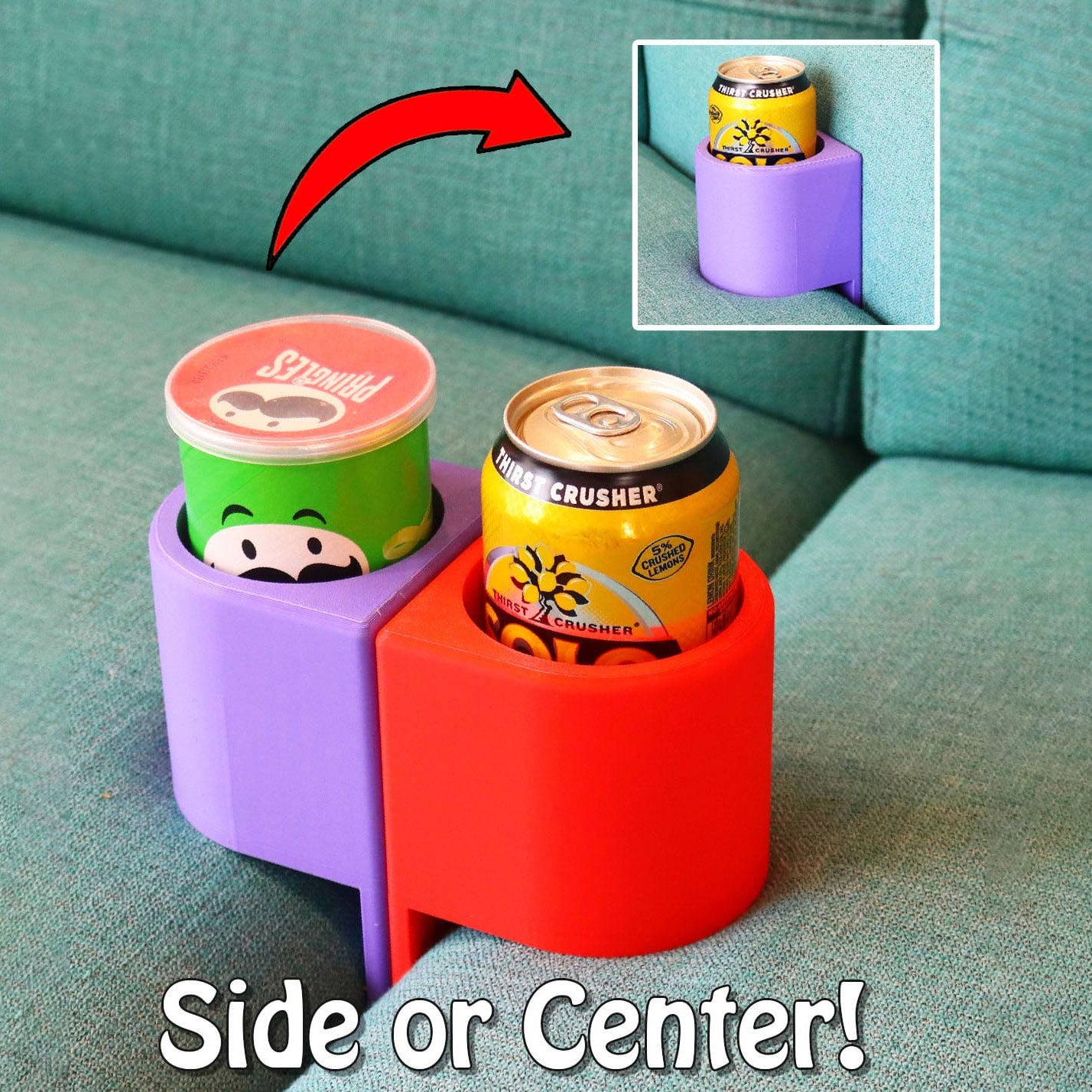 Sofa Gap Organizer Cup Holder Compact Couch Insert Tray for Beverages Remotes Snacks