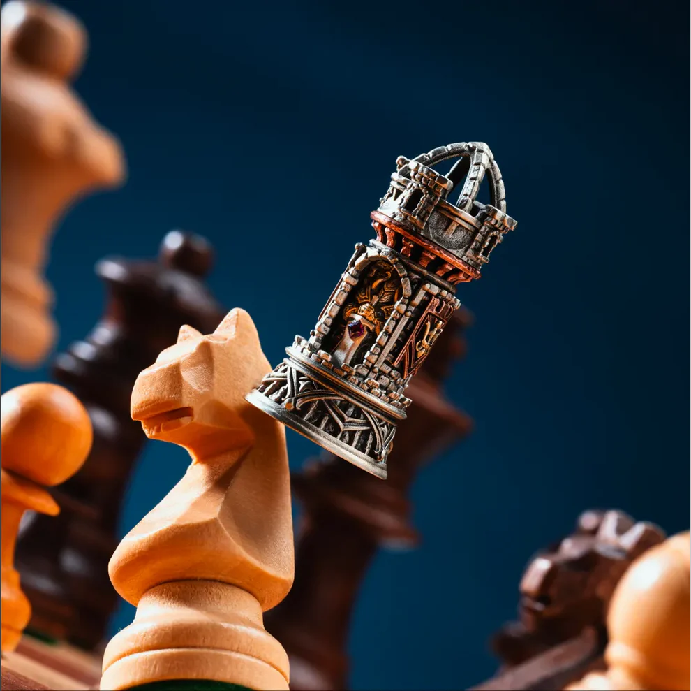 Medieval Guardian Pendant – Dual-Sided Rotating Warrior Pendant