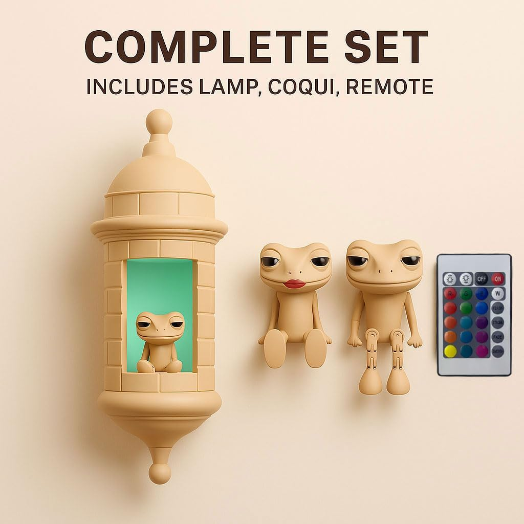 Puerto Rican Garita Wall Coquí Lamp