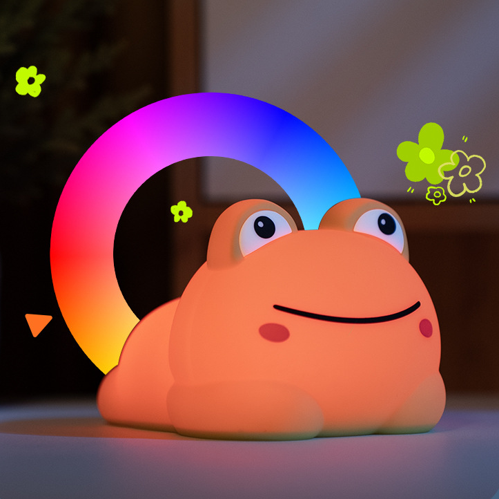 Chubby Frog Silicone Squishy Night Light Perfect Gift Sleep Companion Stress Relief