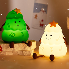 Tree Christmas Edition Silicone Squishy Night Light Holiday Glow Gift-Ready Seasonal