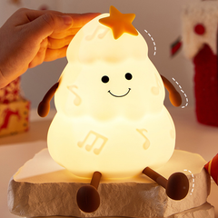 Tree Christmas Edition Silicone Squishy Night Light Holiday Glow Gift-Ready Seasonal