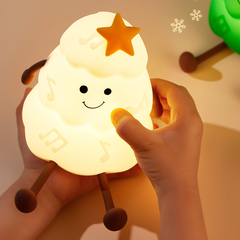 Tree Christmas Edition Silicone Squishy Night Light Holiday Glow Gift-Ready Seasonal