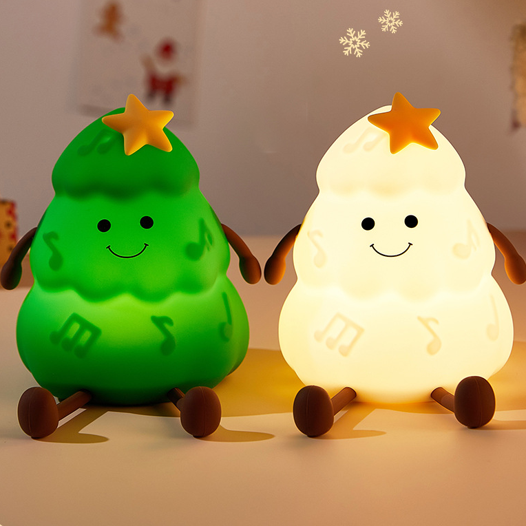 Tree Christmas Edition Silicone Squishy Night Light Holiday Glow Gift-Ready Seasonal