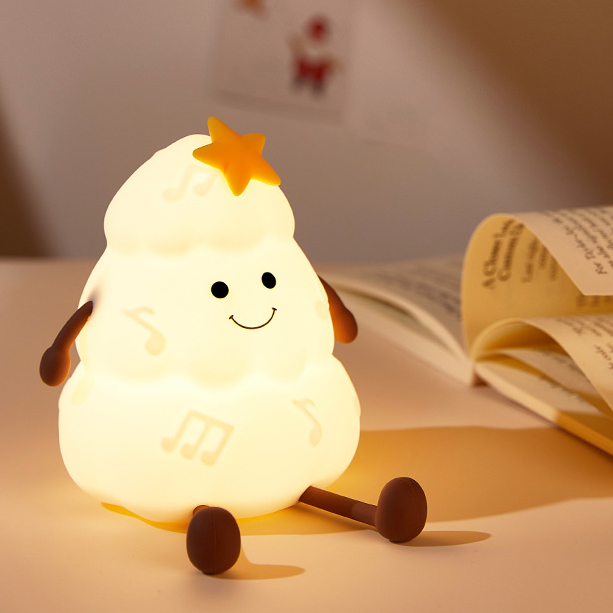 Tree Christmas Edition Silicone Squishy Night Light Holiday Glow Gift-Ready Seasonal