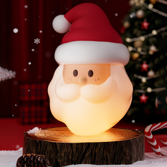 Santa Claus Christmas Edition Silicone Squishy Night Light Holiday Glow Gift-Ready Seasonal