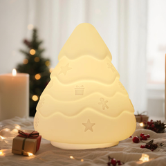 Snow Tree Christmas Edition Silicone Squishy Night Light Holiday Glow Gift-Ready Seasonal
