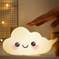 Cute Cloud Silicone Squishy Night Light Cheerful LED Lamp for Any Space Perfect Gift