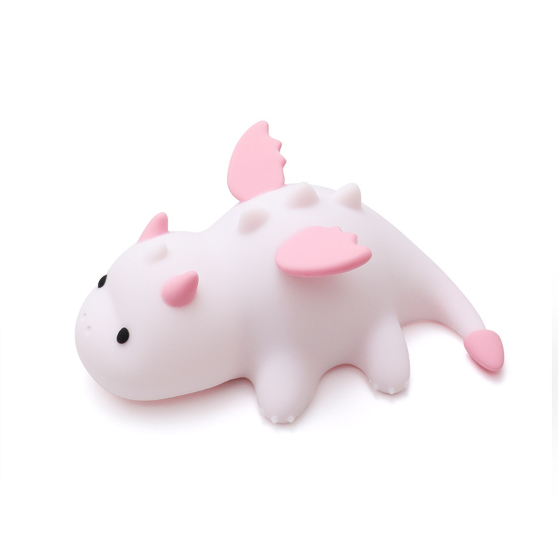 MeWaii® Squishy Silikon Niedliches Baby Drache LED Nachtlicht – Perfektes Geschenk für Kinder und Mädchen