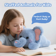 MeWaii® 5lbs Elephant Weighted Stuffed Animal  – Microwavable Plush Heating Pad for Removable Inner Pad, Relaxing Gift