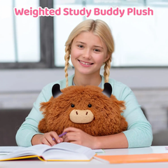 MeWaii® 4lbs Highland Cow Weighted Stuffed Animal – Calming Hug Plush for Stress Relief & Sleep, Soft Gift for Kids & Adults