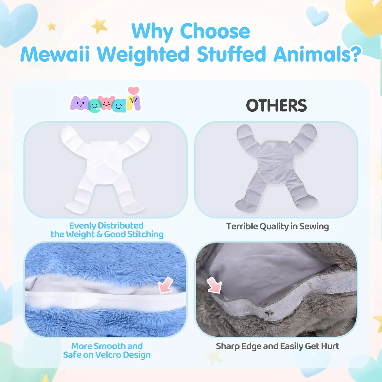 MeWaii® Cute Weighted Stuffed Animals Kawaii Weighted Blue Sloth Plush Toys Pillow Squishy Toy 18 inches