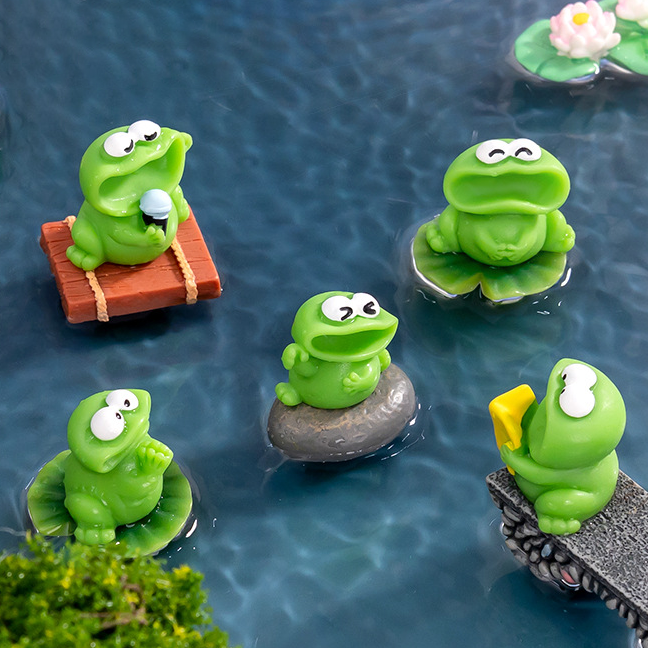 Forg Adorable Light with Miniature Figurine: Perfect Gift & Home Decor