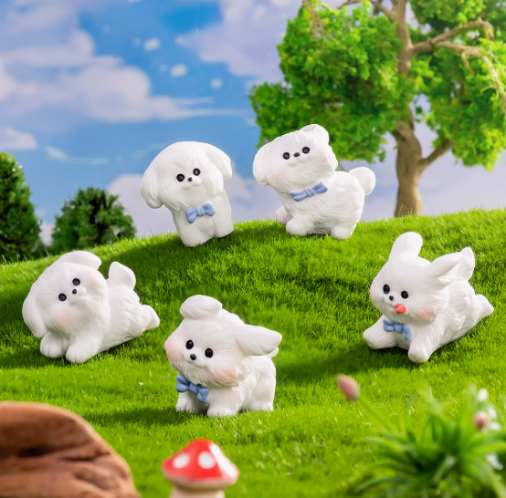 Puppy Adorable Light with Miniature Figurine: Perfect Gift & Home Decor