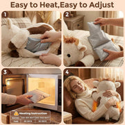 MeWaii® Pasture Cow Weighted Stuffed Animal with Microwavable Heating Pad