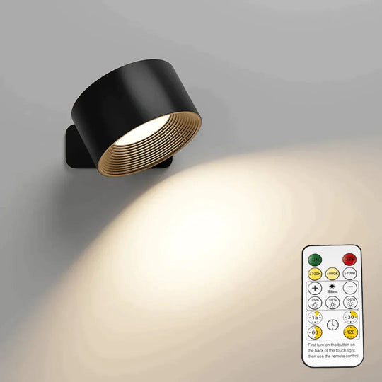 USB Remote Control Wall Light Rechargeable LED Night Lamp