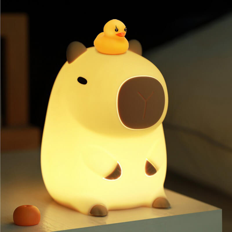 Capybara avec canard Squishy veilleuse pour cadeau LED USB lampe Capybara Rechargeable 1200 mAh