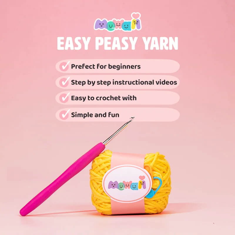 MeWaii® Crochet Original Designed Amigurumi Kits For Beginners with Easy Peasy Yarn