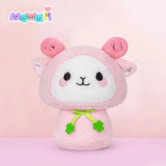 MeWaii® Mushroom Family Pink Sheep Kawaii Plush Pillow Squish Toy