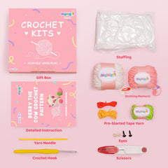 MeWaii®Crochet Duck Crochet Kit for Beginners with Easy Peasy Yarn